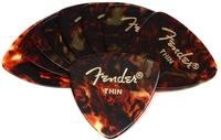 Fender 346 Shape Gitarren Plektren Set, Shell, Thin, 12x | D&uuml;nne Plektren f&uuml;r