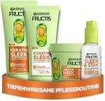 Garnier Fructis Keratin Sleek Haarpflegeset mit Shampoo, Sp&uuml;lung, Haarmaske und