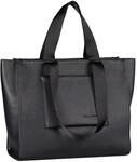 TOM TAILOR Denim Aisha Damen Shopper Umh&auml;ngetasche Rei&szlig;verschluss Gro&szlig; Schwarz