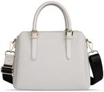 bugatti Ella Handtasche Damen, Bowling Bag mittel in Saffiano-Art aus Kunstleder,