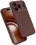 Decoded Lederh&uuml;lle f&uuml;r iPhone 17 Pro, Premium ECCO Leder, MagSafe Kompatibel,