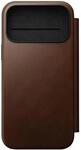 NOMAD Modern Leather Folio | f&uuml;r iPhone 17 Pro Max | Schutzh&uuml;lle aus Polycarbonat