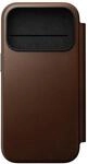 NOMAD Modern Leather Folio | f&uuml;r iPhone 17 Pro | Schutzh&uuml;lle aus Polycarbonat und