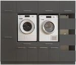 Laundreezy 2X Waschmaschinenschrank, W&auml;scheschrank, Mehrzweckschrank und 4X