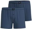 Ceceba Herren Boxershort, Baumwolle, Single Jersey, navy-red, gestreift, mit