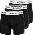 Only & Sons Male Shorts ONSFITZ 3-Pack Boxershorts | Trunks