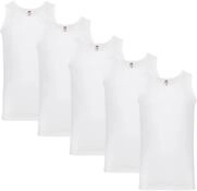 Fruit of The Loom &Auml;rmelloses Sport-Tanktop f&uuml;r Herren, 5 x Wei&szlig; + 1 HL Kauf
