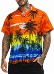 King Kameha Hawaiihemd Herren Kurzarm - Gr&uuml;nes Hawaii Hemd M&auml;nner Strand - Hemd