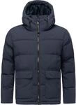 Ragwear Herren Winterjacke warme Steppjacke wasserdicht mit verstellbarer Kapuze und