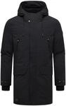 STONE HARBOUR Herren warmer Wintermantel lang Winterparka mit Fleece-Innenfutter,