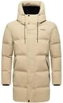 STONE HARBOUR Herren lange Steppjacke Wintermantel mit magnetischem Verschluss