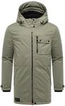 STONE HARBOUR Herren warmer langer Wintermantel mit Kapuze Fintaan XX Dusty Olive Gr.