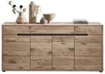 Stella Trading BELLANO Sideboard in Viking Eiche Optik, Graphit - Moderne Kommode mit