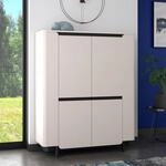 Forte VODOL Highboard 130, modernes Highboard mit 4 T&uuml;ren und abgerundetem