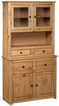 vidaXL Panama-Kiefer Massiv Highboard mit 4 Schubladen 4 T&uuml;ren Rustikal Kommode