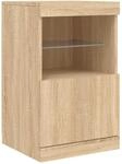 vidaXL Sideboard, Kommode mit viel Stauraum, Highboard Schrank mit LED-Leuchten,