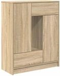 vidaXL Sideboard mit Schubladen und T&uuml;ren Sonoma-Eiche 73x31x90 cm, Kommode,