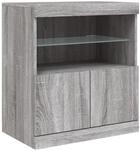 vidaXL Sideboard, Kommode mit viel Stauraum, Highboard Schrank mit LED-Leuchten,