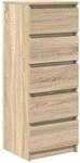 vidaXL Sideboard mit Schubladen Sonoma-Eiche 37,5x35x99 cm, Kommode, Schrank,