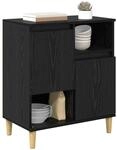vidaXL Sideboard Schwarz Eichen-Optik 35 x 60 x 70 cm Holzwerkstoff