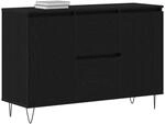 vidaXL Sideboard Schwarz Eiche 101,5x35x70 cm Holzwerkstoff
