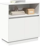 vidaXL LED-Sideboard Wei&szlig; 71 x 34,5 x 75 cm Holzwerkstoff, Esszimmer, moderner
