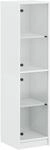 vidaXL Highboard, Beistellschrank mit Glast&uuml;ren, Sideboard mit viel Stauraum,