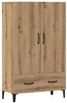 vidaXL Highboard Artisan-Eiche 70x31x115 cm Holzwerkstoff, Sideboard,...