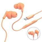 Hama Kopfh&ouml;rer Curly, In-Ear, Mikrofon, Kabelknickschutz, USB-C, Orange