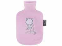 Fashy Wärmflasche Kind Flauschbezug rosa, 0.8 L, 1er Pack (1 x 1 Stück)