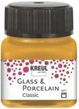 KREUL 16247 - Glass & Porcelain Classic metallic gold, im 20 ml Glas, brillante Glas-