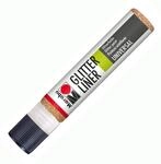 Marabu 18030009586 - Glitter Liner rotgold, Glitzer - Effektfarbe auf Wasserbasis