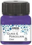 KREUL 16211 - Glass & Porcelain Clear violett, im 20 ml Glas, transparente Glas- und