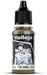 Vallejo Model Color Acrylfarbe Gr&uuml;n (Khaki) Matt, 18 ml. Autonivellierend und