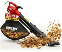 Hecht Laubsauger Elektro &ndash; 3300 Watt - Mit H&auml;cksler 10:1 &ndash; Gro&szlig;er 45 L...