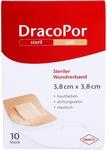 DRACOPOR Wundverband 3,8x3,8 cm steril hautfarben 10 St