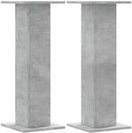 vidaXL Lautsprecherst&auml;nder 2 STK. Betongrau 30x30x80 cm Holzwerkstoff