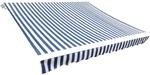 vidaXL Markisenstoff ohne Rahmen Blau Wei&szlig; 6x3m Sonnenschutz Markisentuch