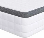vidaXL Matratze Mittelweich 90 x 200 cm Wei&szlig; und Grau