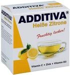ADDITIVA Hei&szlig;e Zitrone Vitamin C + Zink + Vitamin D3 Sachets, 120 g Pulver
