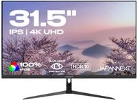 JapanNext Monitor 31,5 Zoll IPS 4K UHD (3840x2160) | HDR-Technologie 