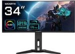 Gigabyte MO34WQC 34" OLED WQHD Curved Gaming Monitor - 3440 x 1440, 175Hz, 0.03ms,
