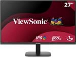 ViewSonic VA2708-2K-HD 27" 2K QHD Monitor mit 1ms Reaktionszeit, SuperClear&reg; IPS,