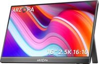 ARZOPA 2.5K Portabeler Monitor, 16 Zoll 2560x1600 HDR 10bit QHD USB-C HDMI Laptop