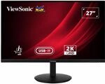 ViewSonic LED-Monitor 68,6 cm 27" 2560 x 1440 QHD @ 100 Hz IPS 350 cd/m&sup2; 1000:1