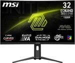 MSI MAG 321CUPDFDE 32 Zoll Curved UHD Gaming-Monitor - 1500R Rapid VA Panel, Dual