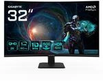 Gigabyte GS32QCA 31,5" QHD Curved Gaming Monitor - 2560 x 1440, 180Hz, 1ms, 250