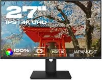 JAPANNEXT Monitor 27 Zoll IPS 4K UHD (3840x2160) | HDR | H&ouml;hen & Neigungsverstellbar