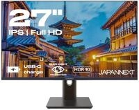 JapanNext Monitor 27 Zoll IPS Full HD (1920x1080) | HDR | USB-C-Laden (65W) H&ouml;hen- &