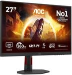 AOC Q27G4ZR 27 Zoll WQHD Gaming Monitor, 260Hz, Fast IPS Panel, 0.3ms MPRT, Adaptive